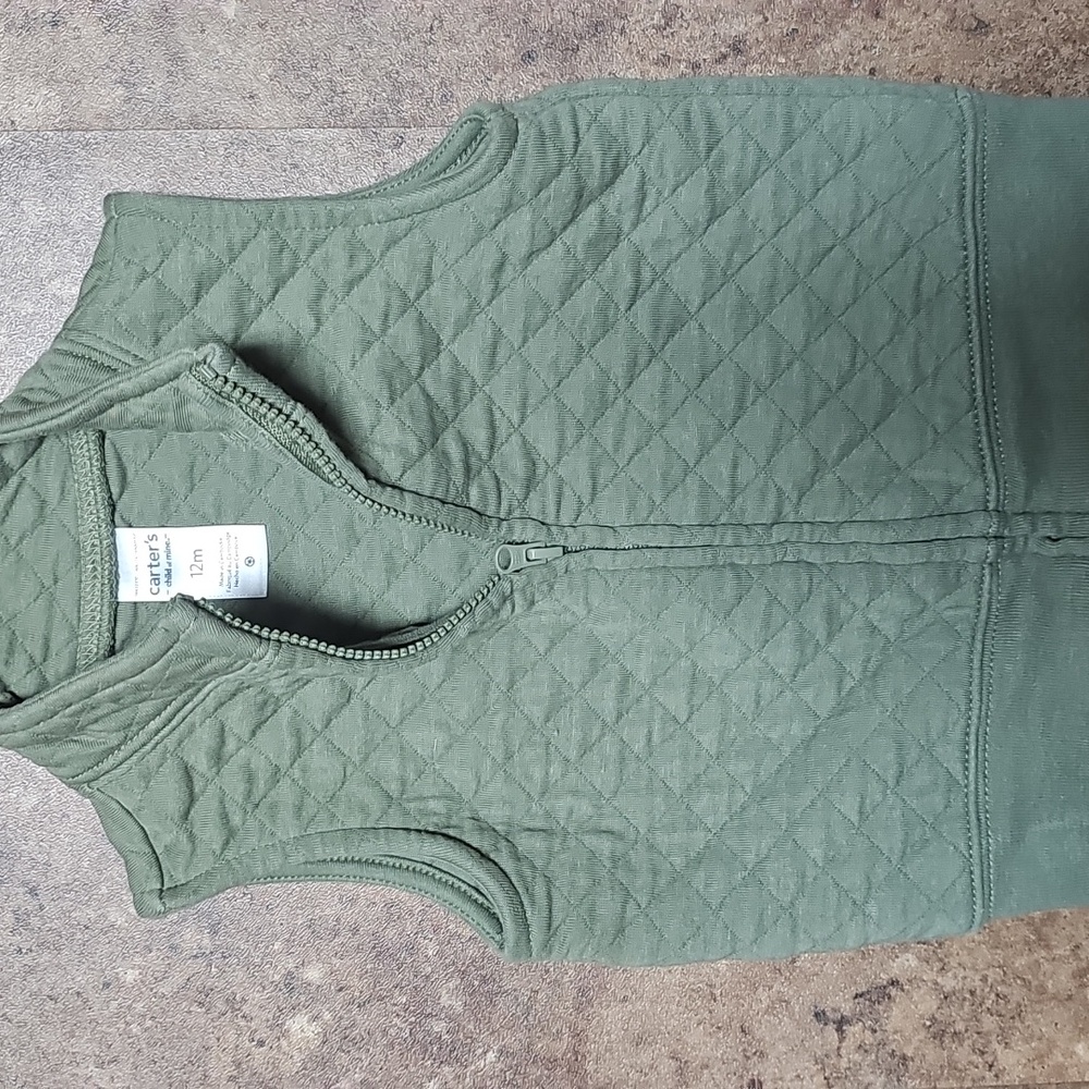 Baby Carter’s 12M green quilted vest